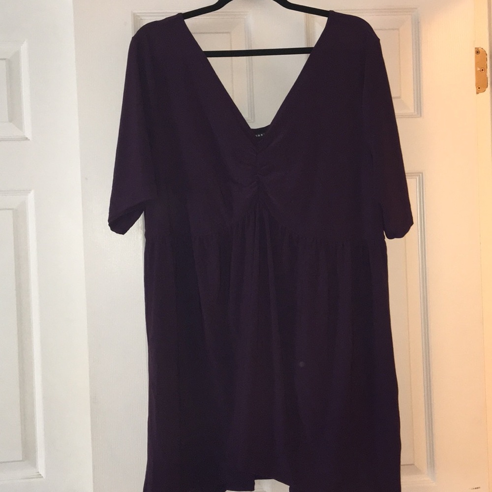 Purple Rouched Top